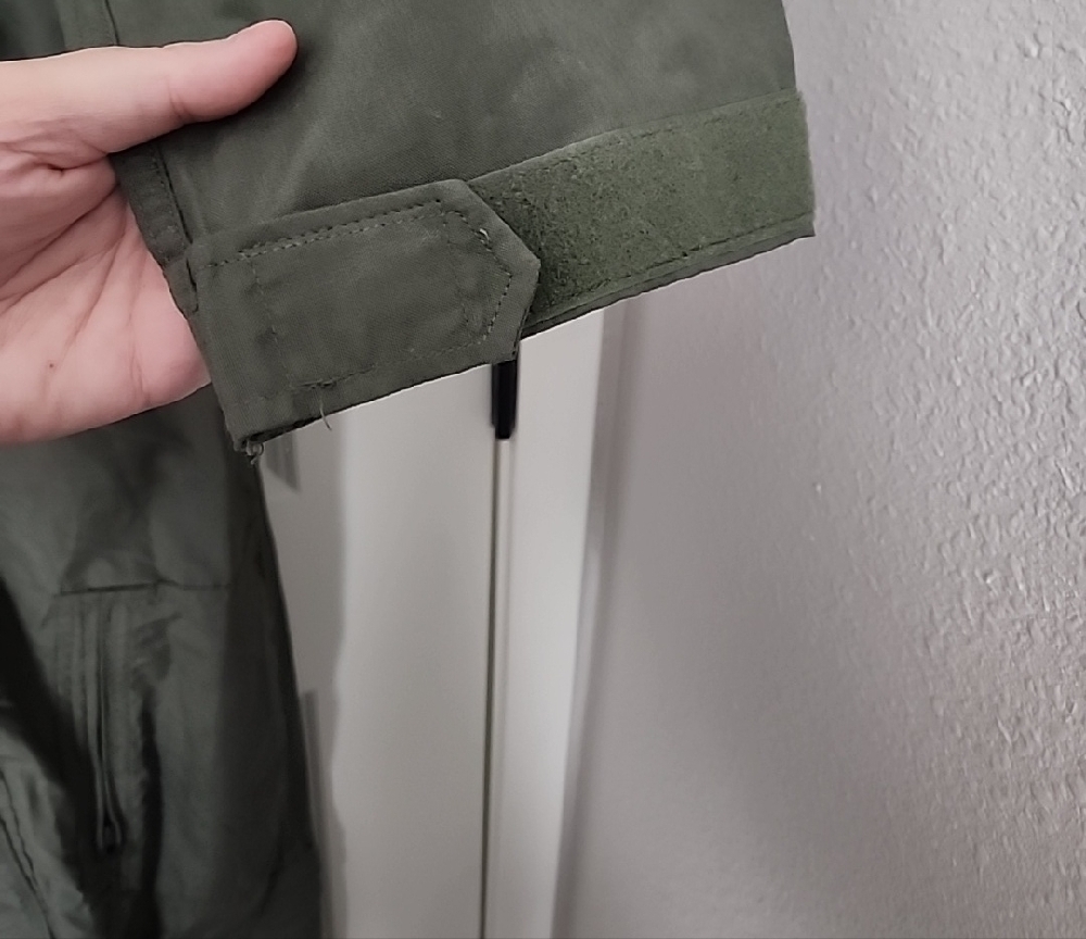 Mens' Military OD Green Coverall Flight Jumpsuit Fire Resistant Size 46R *New* - Picture 4 of 8